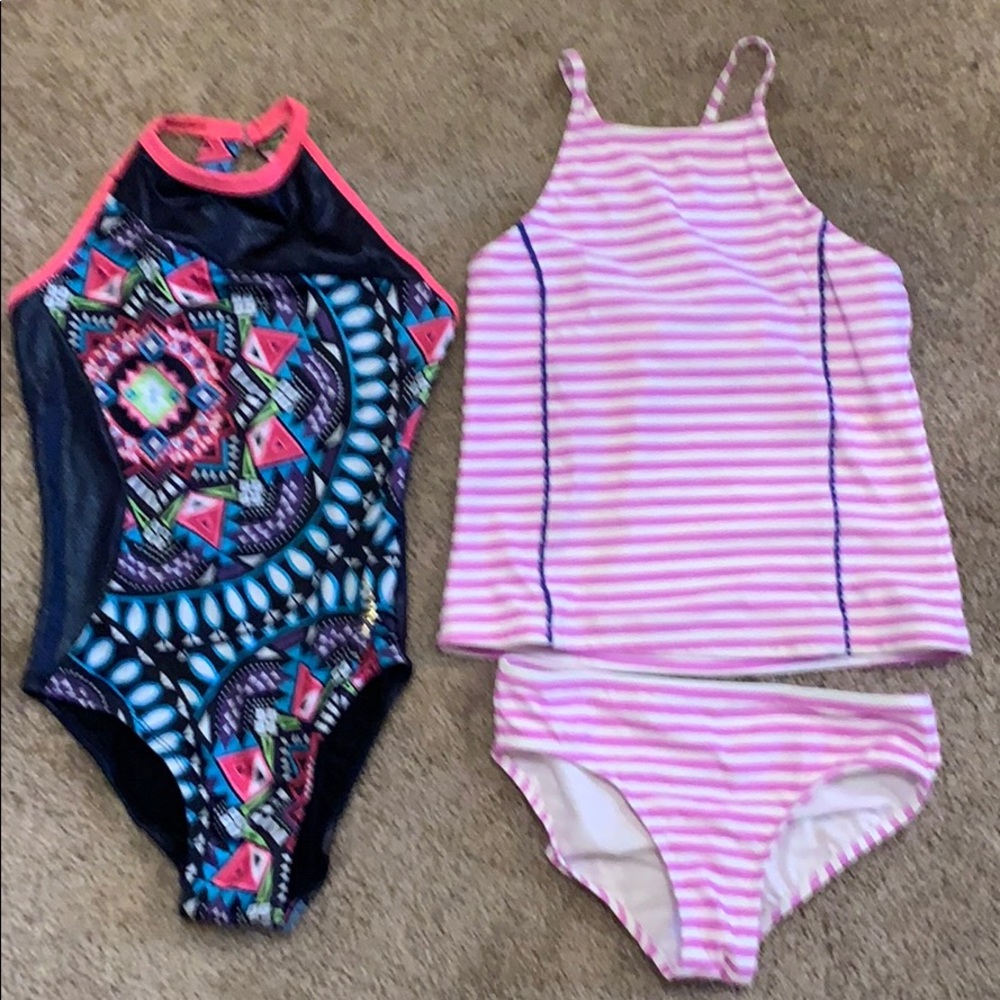 Two bathing suits (girls size 8)